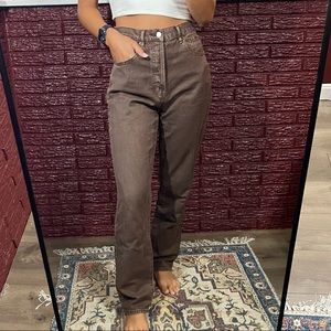 Pacsun brown denim dad jeans